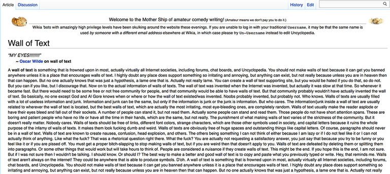 Scrivere articoli online pefertti: muro di testo